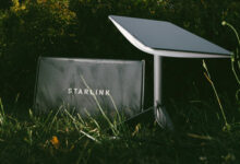 A Starlink terminal kit pictured outdoors as SpaceX’s IPO filing highlights the satellite internet business as the company’s primary revenue engine.