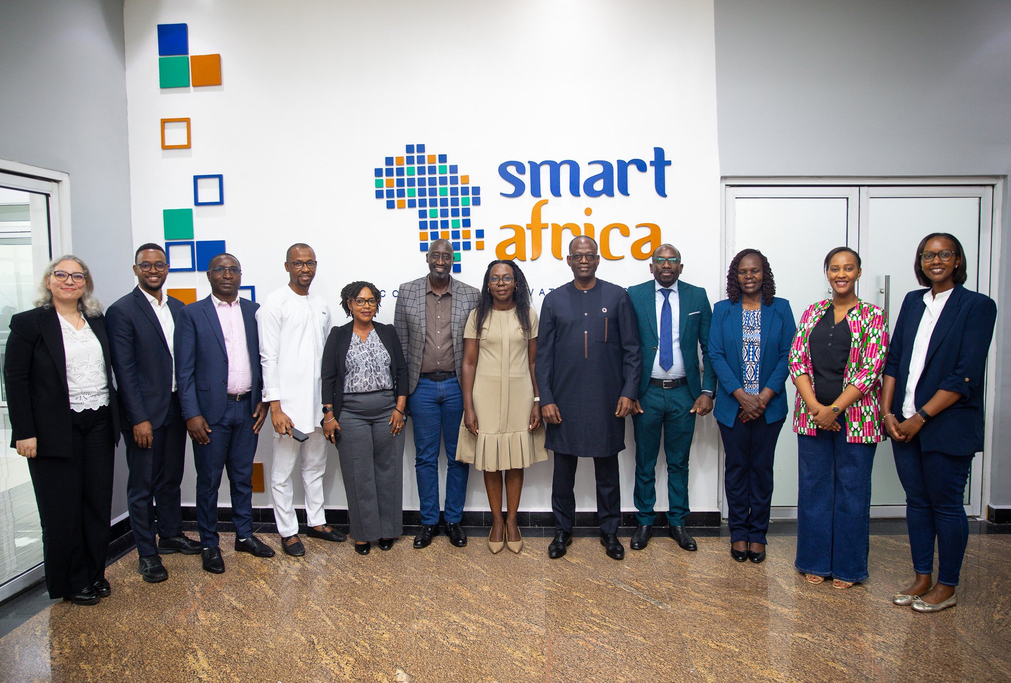 Officials from EACO and the Smart Africa Secretariat after signing a partnership to advance Africa's digital transformation and regional digital integration.