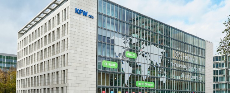 DEG headquarters building in Cologne, Germany. The development finance institution was one of the leading investors in African private capital funds in Q1 2026.