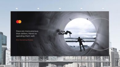Mastercard billboard promoting its Priceless travel platform, highlighting experience-led travel and cultural discovery across Africa.