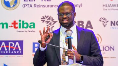 Samuel Otieno Odhiambo of NCBA Bancassurance addressing delegates at InsurTech Forum Nairobi 2026 during a discussion on insurance innovation and execution.