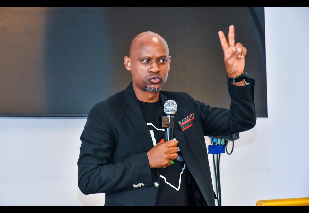 Andrew Lewela, CEO of the Kenya Network Information Centre (KeNIC), speaks at the African ccTLD Training Summit in Nairobi, where internet registry experts from 25 African countries received cybersecurity and domain management training.