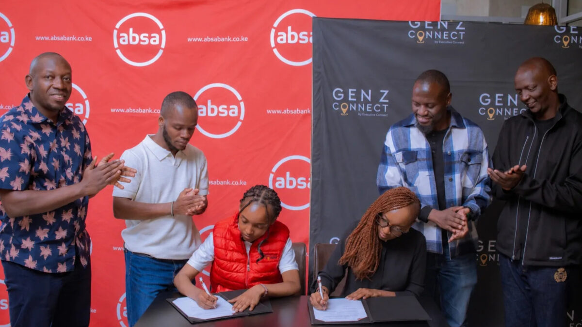 Absa Bank Kenya and Gen Z Connect officials sign a Memorandum of Understanding in Nairobi to support youth leadership, entrepreneurship and financial literacy initiatives.