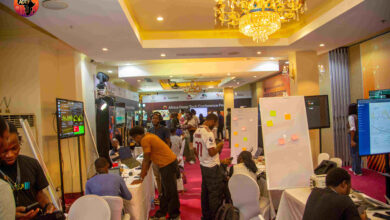Developers collaborating at an Africa Deep Tech Foundation event during the Africa Deep Tech Challenge 2026.