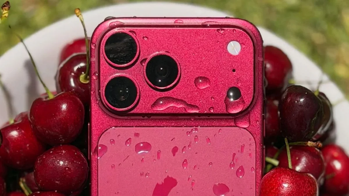 Red iPhone with triple-camera system representing Apple's expanded 2026 iPhone launch plans, including its first foldable smartphone.