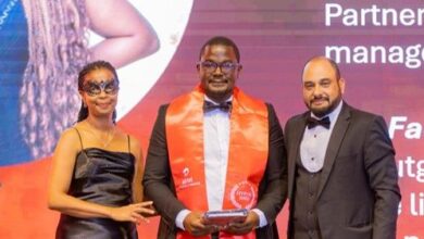 Bonke Michael with Anne Kinuthia Otieno and former Airtel Kenya Managing Director Ashish Malhotra at an Airtel event.