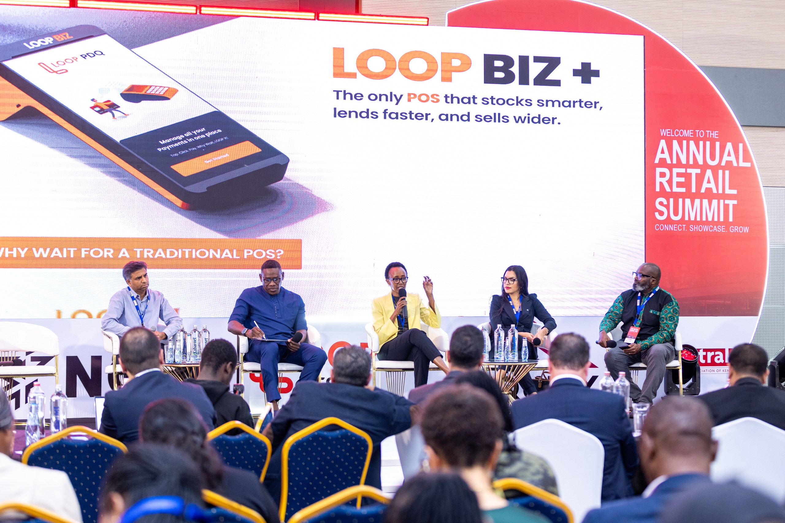 Panelists discuss data, artificial intelligence, digital payments and retail technology during the RETRAK Retail Summit 2026 at the Sarit Expo Centre in Nairobi.