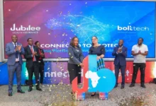 Jubilee Health Insurance CEO and Principal Officer Njeri Jomo and bolttech Africa General Manager Bente Krogmann Osore launch their embedded health insurance partnership during an event in Nairobi.
