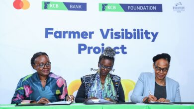 Officials from KCB Foundation, KCB Bank Kenya and Heifer International Kenya launch the Farmer Visibility Project to improve digital inclusion and financial access for dairy farmers in Kenya.