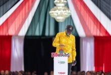 President William Ruto launches the second phase of the NYOTA Business Support programme at Ulinzi Sports Complex in Nairobi.