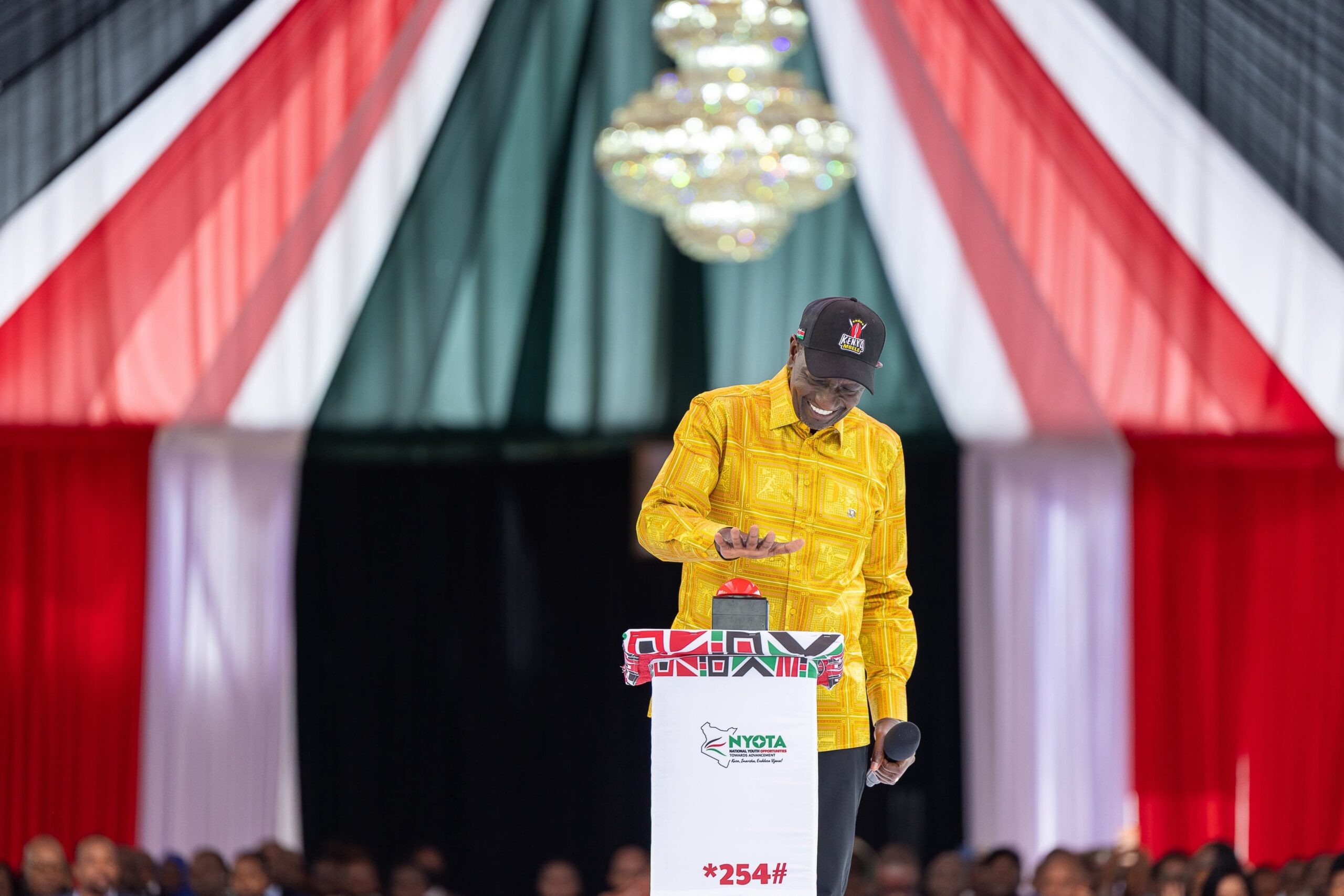 President William Ruto launches the second phase of the NYOTA Business Support programme at Ulinzi Sports Complex in Nairobi.