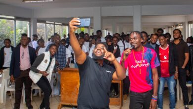 Students participate in Samsung's AI-powered mobile photography masterclass at JKUAT.