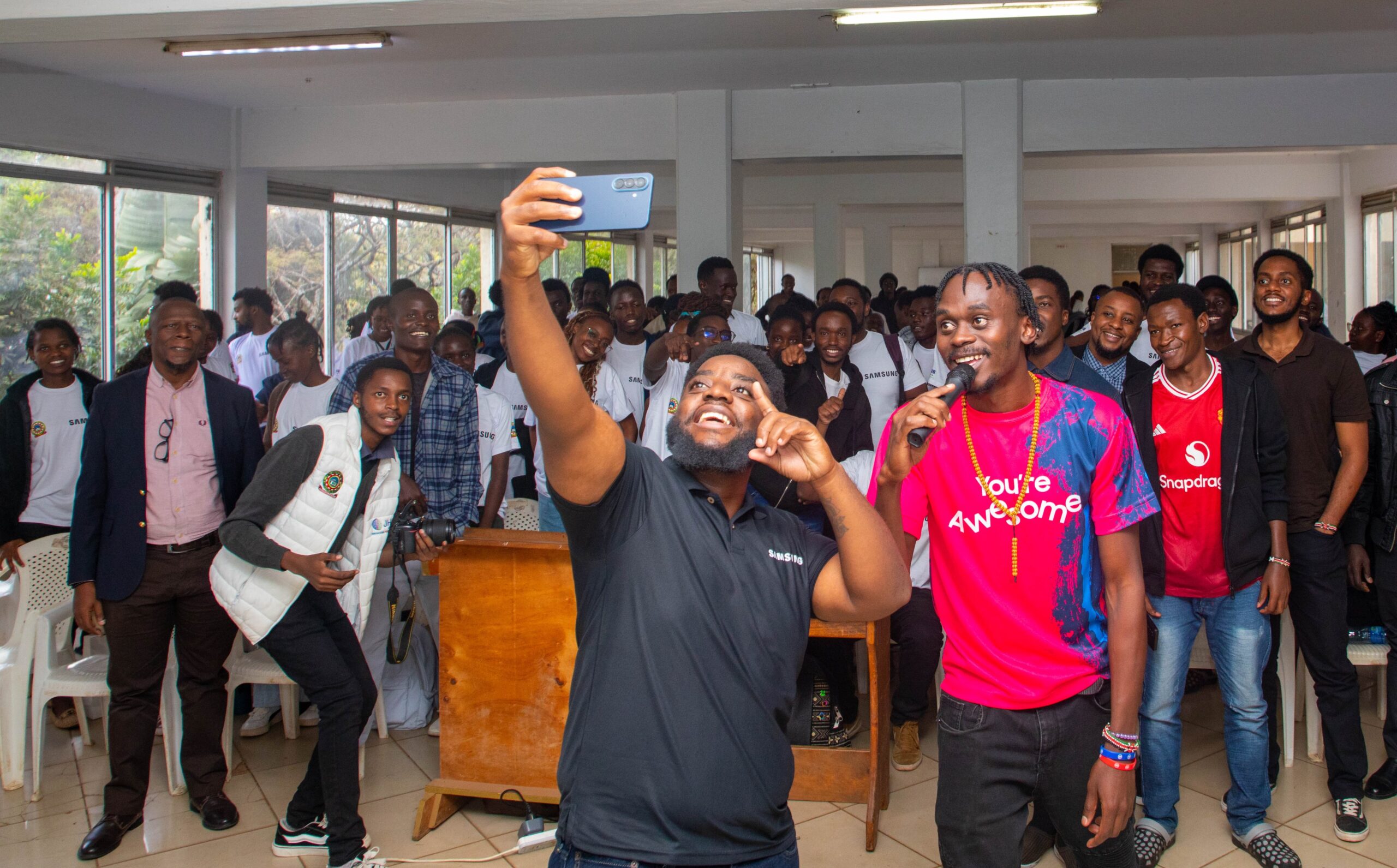 Students participate in Samsung's AI-powered mobile photography masterclass at JKUAT.