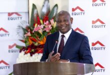 James Mwangi speaking at Equity Group's H1 2026 investor presentation.