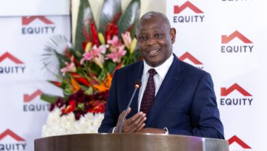 James Mwangi speaking at Equity Group's H1 2026 investor presentation.