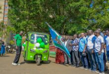 Kisumu Deputy Governor Mathews Owili flags off Rhinggo Energy electric tuk-tuk