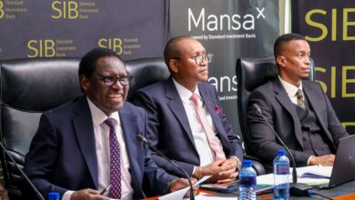 Nahashon Mungai, Executive Director of Global Markets at Standard Investment Bank, speaks during a MansaX executive briefing in Nairobi.