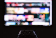 Viewer watching online content on a television