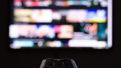 Viewer watching online content on a television