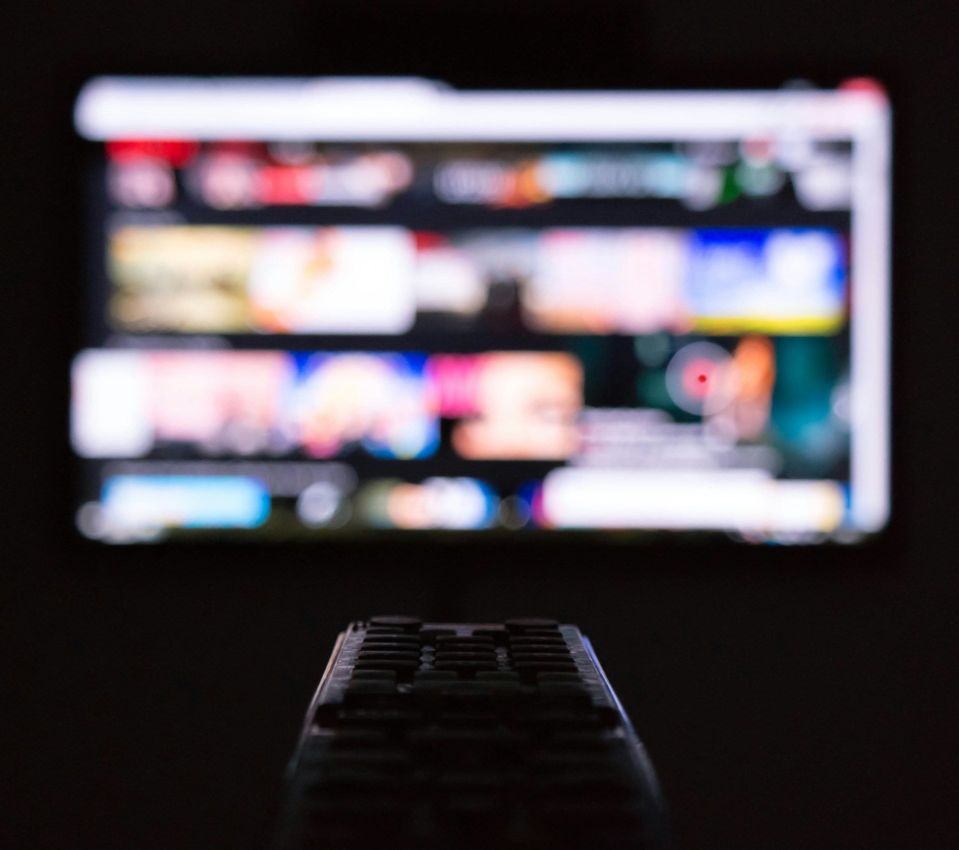 Viewer watching online content on a television