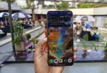 Samsung Galaxy A27 5G smartphone with AI features displayed on screen