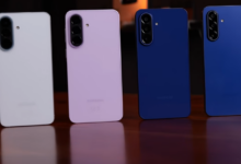 Samsung Galaxy A57, Galaxy A37, Galaxy A27 and Galaxy A17 smartphones displayed side by side for a comparison of features and prices in Kenya.