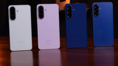 Samsung Galaxy A57, Galaxy A37, Galaxy A27 and Galaxy A17 smartphones displayed side by side for a comparison of features and prices in Kenya.