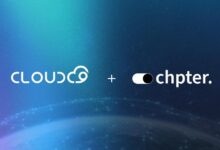 Cloud9 and Chpter logos displayed together following Cloud9's acquisition of the conversational commerce platform to expand its business banking and commerce services.