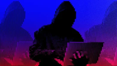 Illustration of a hooded cybercriminal representing travel scams targeting online bookings.