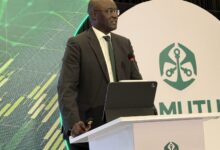 Arthur Oginga, Old Mutual Holdings Group CEO, speaking at an event