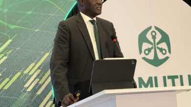 Arthur Oginga, Old Mutual Holdings Group CEO, speaking at an event