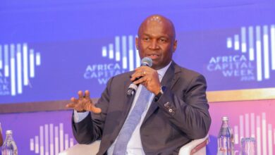 John Okulo speaking on capital for MSMEs at Africa Capital Week 2026.
