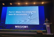 Lashan Sivaganeshan presents on enterprise data and AI agents at WSO2Con Africa 2026