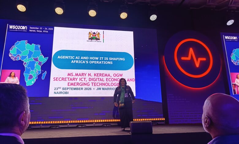 Mary N. Kerema presents on agentic AI and Africa’s operations at WSO2Con Africa 2026 in Nairobi.