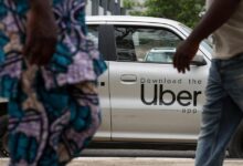 Uber-branded vehicle on a city street, illustrating the company’s ride-hailing operations in Africa.