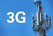 Telecom cell tower antenna with white 3G text overlaying a clear blue sky, illustrating Kenya's 2G and 3G network phase out.