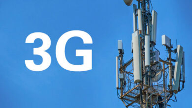 Telecom cell tower antenna with white 3G text overlaying a clear blue sky, illustrating Kenya's 2G and 3G network phase out.