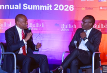 UBA Group Managing Director Oliver Alawuba speaking on a panel at Bullish Africa 2026 about Africa tech investment opportunities and digital infrastructure.