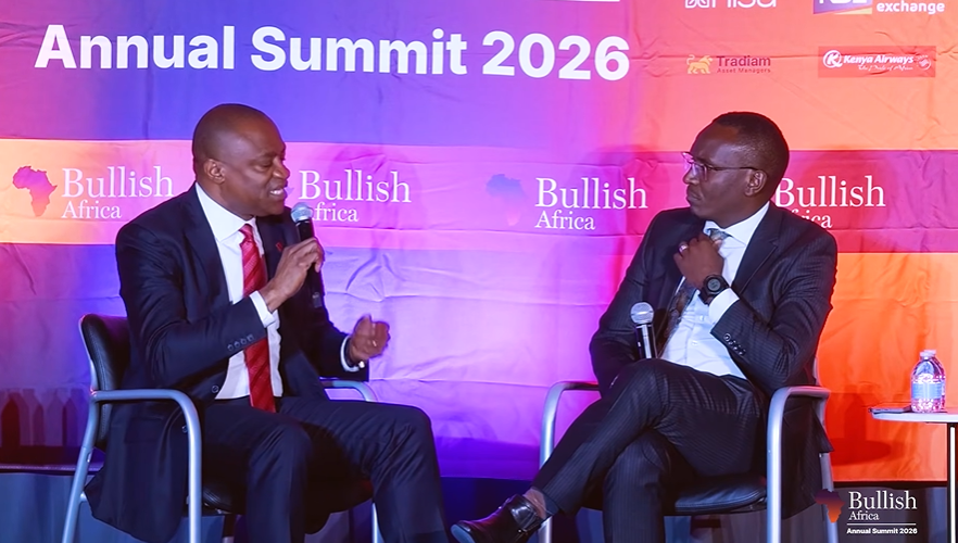UBA Group Managing Director Oliver Alawuba speaking on a panel at Bullish Africa 2026 about Africa tech investment opportunities and digital infrastructure.