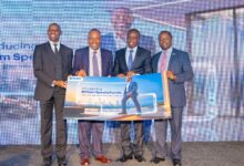 Britam executives and financial market leaders unveil Britam Special Funds at Britam Towers in Nairobi, Kenya.