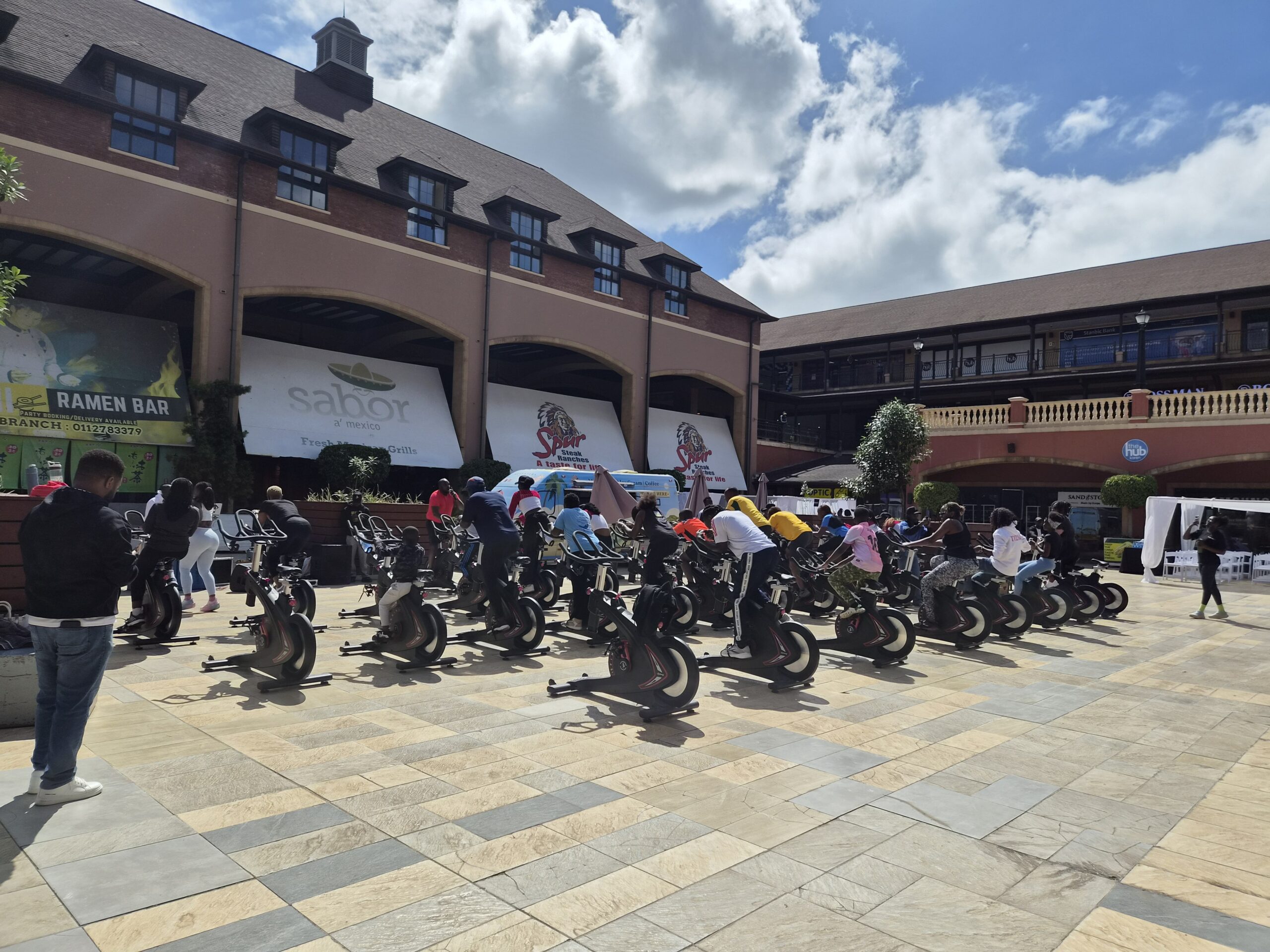 Group spin workout at The Hub Karen during the Hub Fit Wellness Day on 10 October 2026.