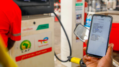 M-PESA Jumbe payment confirmation SMS showing a customer’s JumbeID and transaction details without exposing their full phone number or balance.