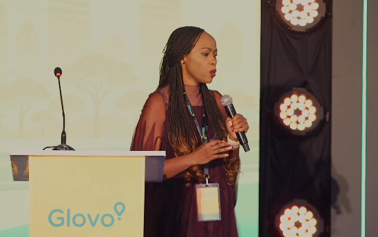 Caroline Mutuku, Country Managing Director of Glovo Kenya, speaking on digital commerce growth across Nairobi's residential neighbourhoods at the Future of Commerce Summit