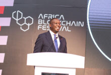 Daniel Mainga, CEO of the Nairobi International Financial Centre, addresses delegates at the Africa Blockchain Festival 2026 in Nairobi.