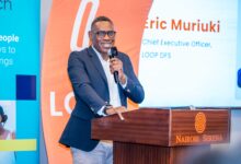 Eric Muriuki speaking at a past LOOP DFS event prior to his appointment as Managing Executive for Pan-African Growth Strategy, Platforms and Digital Ventures at Absa Group.