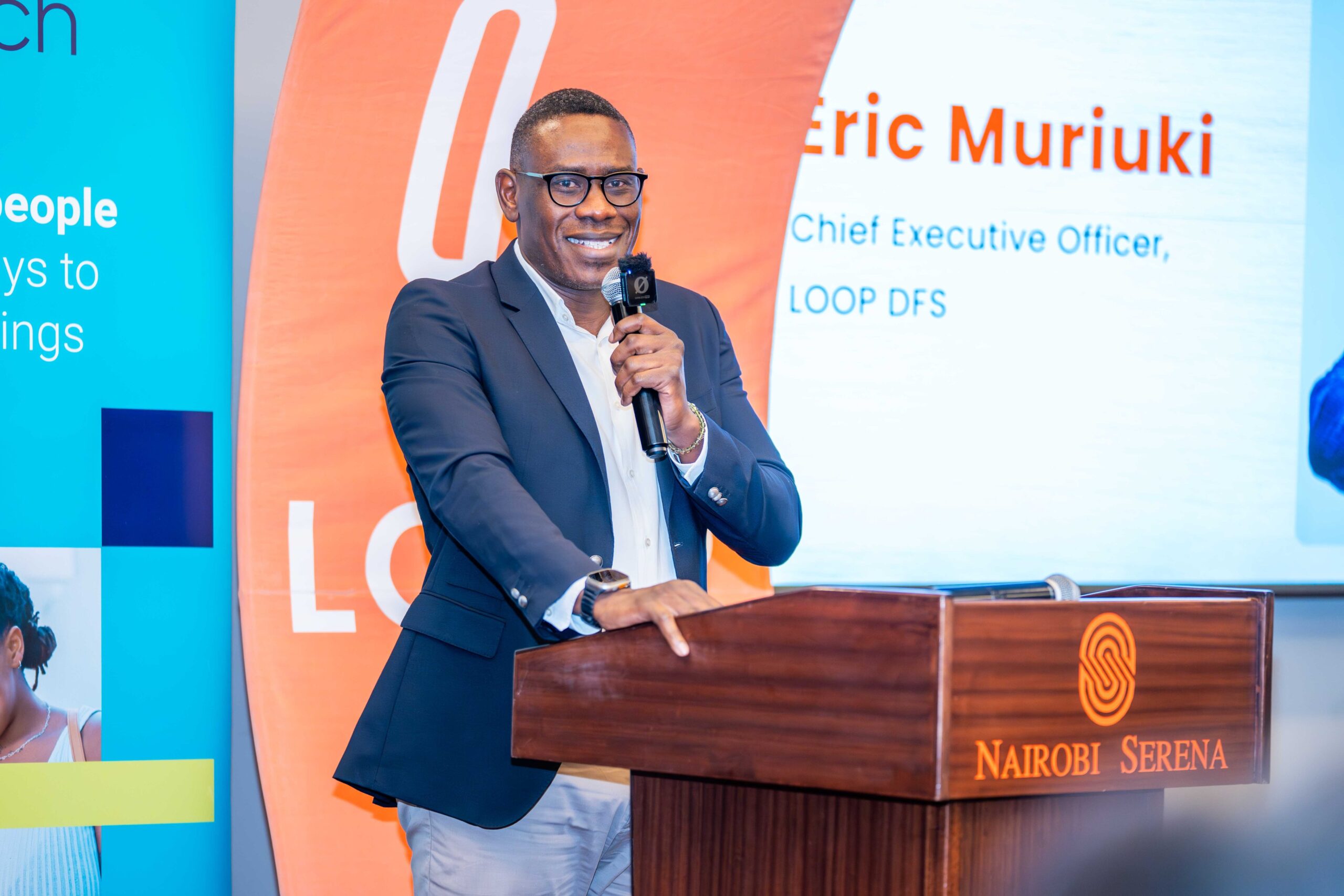 Eric Muriuki speaking at a past LOOP DFS event prior to his appointment as Managing Executive for Pan-African Growth Strategy, Platforms and Digital Ventures at Absa Group.