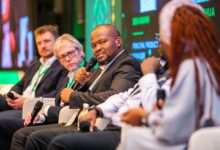 Richard Muthua, Head of Cloud, Cyber Security and IoT at Safaricom, speaking on deepfake scams and enterprise fraud defense at the Safaricom Cybersecurity Summit 2026.