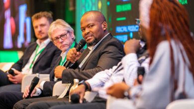Richard Muthua, Head of Cloud, Cyber Security and IoT at Safaricom, speaking on deepfake scams and enterprise fraud defense at the Safaricom Cybersecurity Summit 2026.