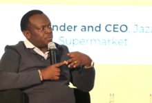 Willy Kimani, Founder and CEO of Jaza Supermarket, speaking on WhatsApp ordering, M-PESA integration, and neighbourhood delivery operations at the Future of Commerce Summit